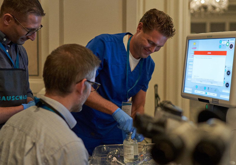 Participants in the hands-on wet labs
